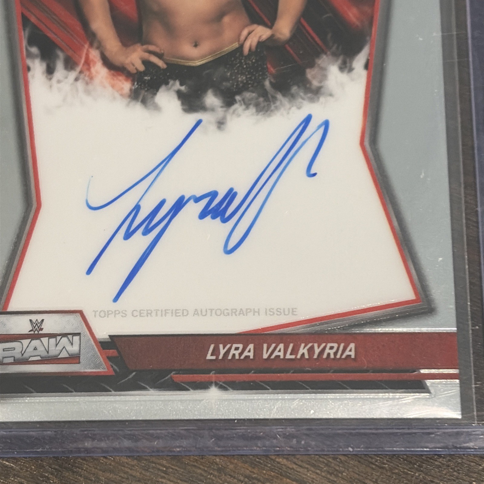Lyra Valkyria 2026 WWE Topps Chrome Auto Red Brand view 2