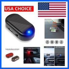 Car Solar Power Simulated Dummy Alarm  Anti-Theft LED Flashing Security Light...
