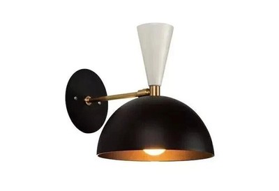 1950's Mid Century Modern Italian Brass Wall Sconce Stilnovo Wall Light Fixture
