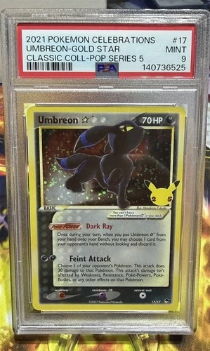 Pokémon Celebrations Umbreon-Gold Star #17 PSA 9 Mint