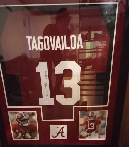 Tua Tagovailoa gerahmt signiert Trikot Beckett handsigniert Alabama
