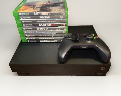 Microsoft Xbox One X 1TB Console Bundle 9 Games Controller Tested HDMI OEM 