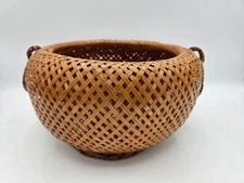 Unique Double-Walled Wicker Decorative Basket - 8 1/2” Wide 5 1/2" High