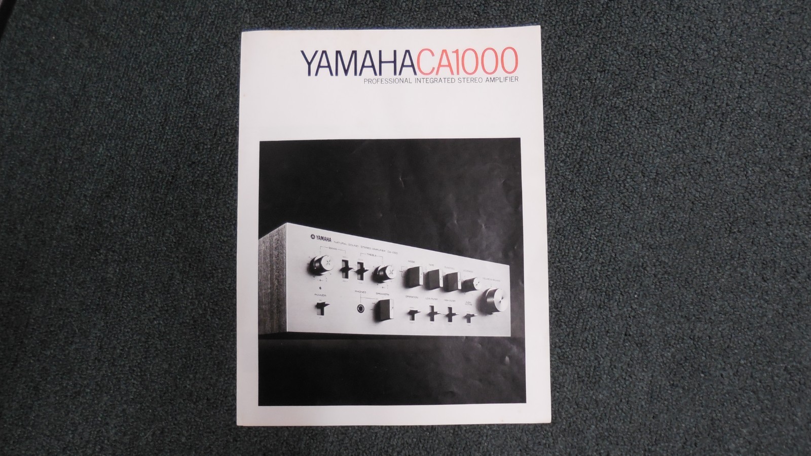 Yamaha CA 1000 Professional Integrated Stereo Amplifier Brochure