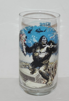 Vintage 1976 Coca Cola KING KONG - Twin Towers Glass - Free Shipping!
