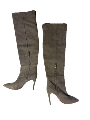Joie Olivia Over‑The‑Knee Beige Suede Boots Sz 8 / 38.5 – Stiletto Heel EUC $575 - Picture 5 of 12