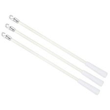 3Pcs 12" Blinds Wand Replacement Blinds Tilt Wand with Hook and Grip White
