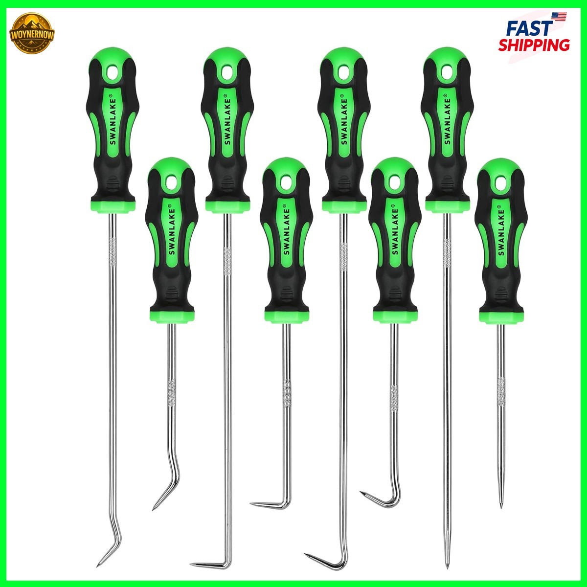 Mini Hook & Pick Set 8-Piece 8.6''- 5.7'' Automotive Tools, Mechanic, Puller DIY