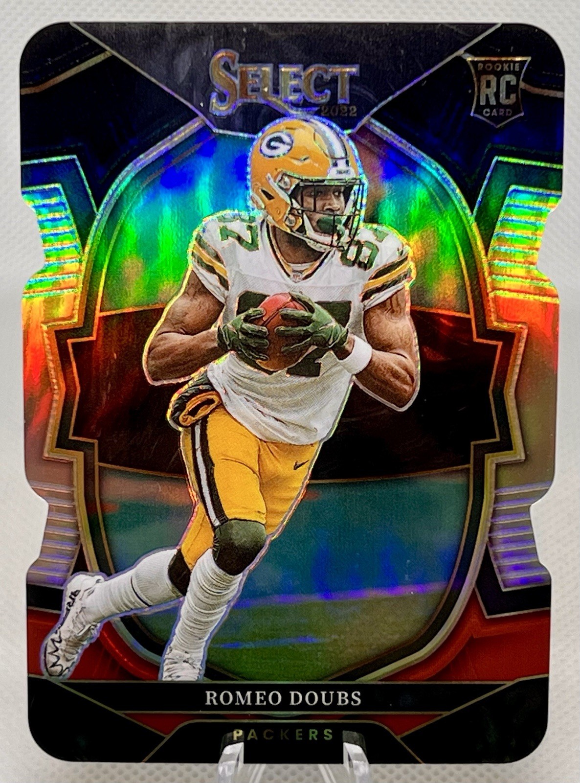 ROMEO DOUBS RC 2022 Panini Select Diecut Red-Black Prizm #54 Rookie Packers
