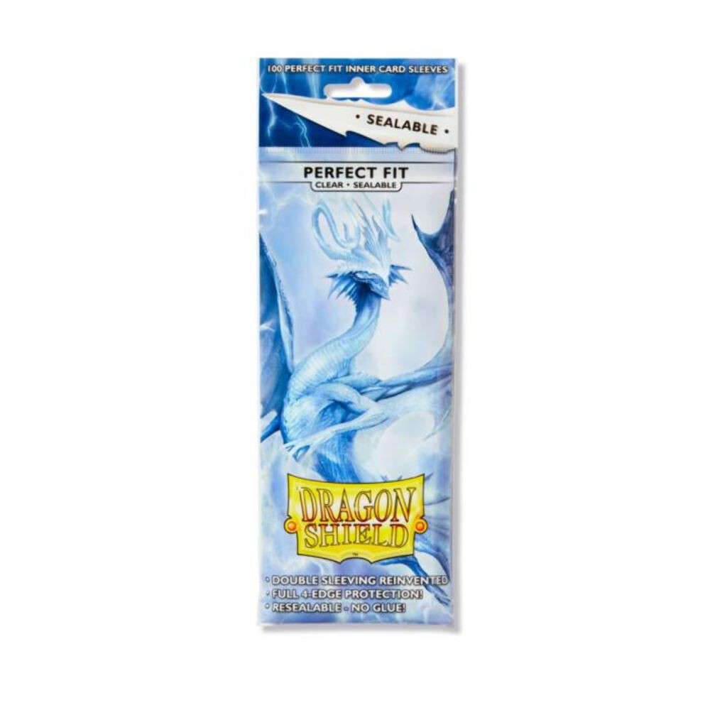 Dragon Shield Perfect Fit Sealable Sleeves - Clear (100 Sleeves) - MTG & Pokémon