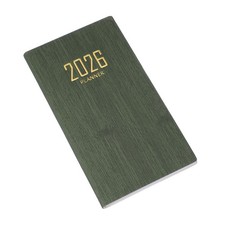 Daily Planner Notebook, 6.8 x 3.8" 2026 to Do List Notebook, Dark Green