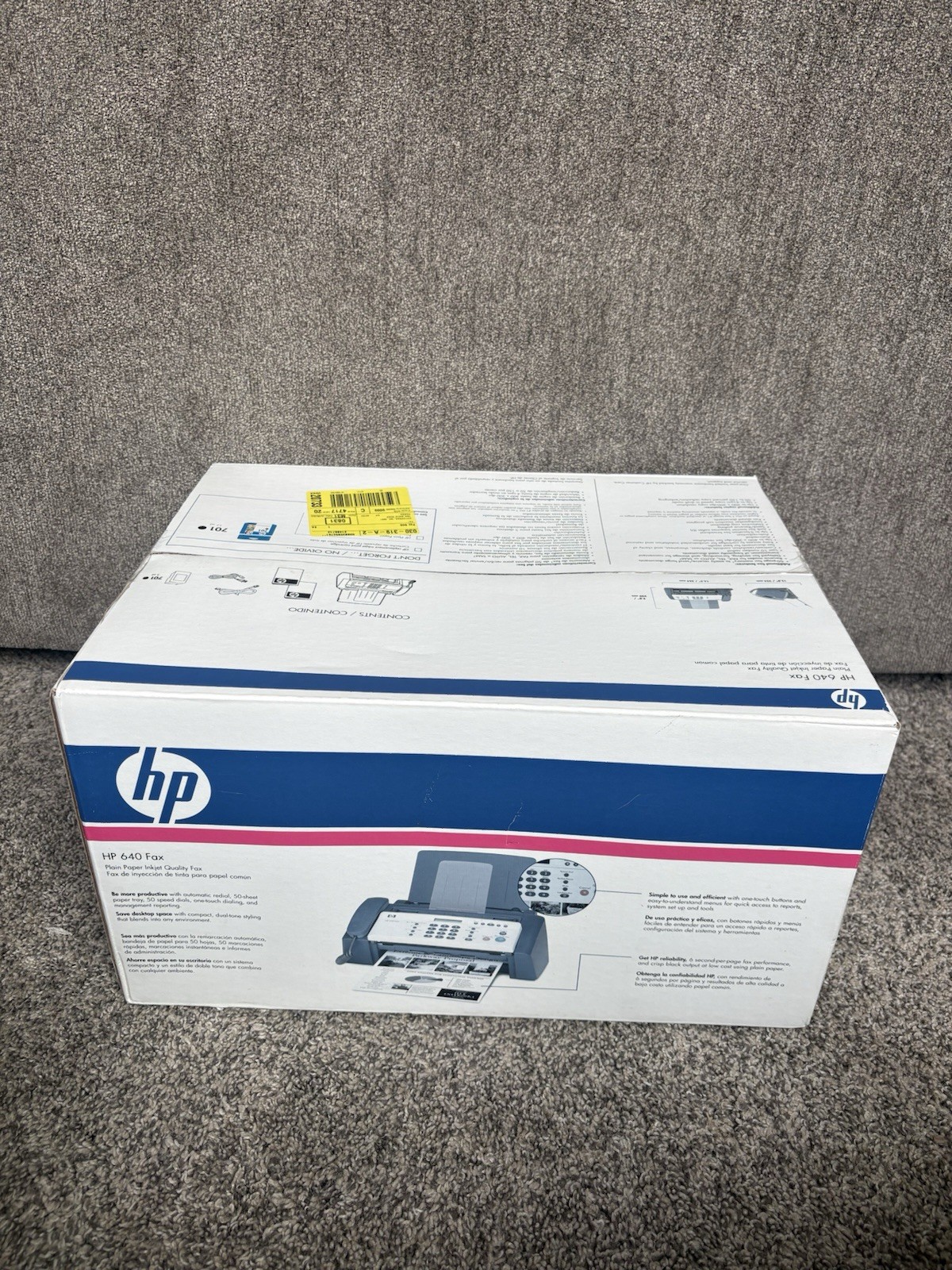 HP 640 Plain Paper Inkjet Fax Copier Phone Machine CB782A New Sealed