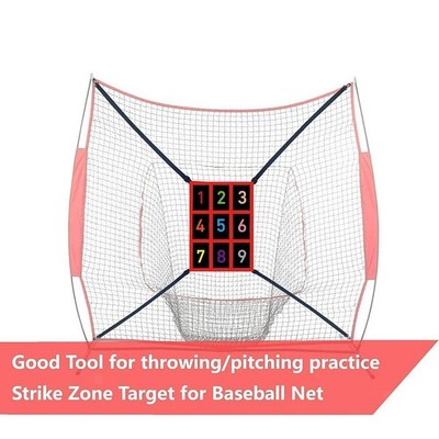 Strike Zone Target Net, Pitching Net mit Streikzone, 9 Taschen Pad für Baseball