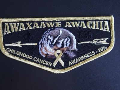 Awaxaawe Awachia Lodge 535 - Childhood Cancer Awareness 2015 Flap