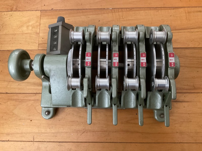 Vintage Magnasync  Moviola Model SZD 16mm Film Synchronizer 4-Gang Veeder-Root