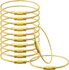Wire Keychain Cable Golden 1.5mm 6 Inch, Stainless Steel 7x7 Cable Key