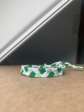 Bracelet brésilien vert/blanc - bracelet 100% fait main