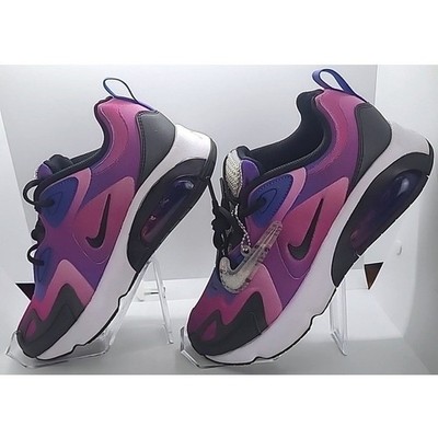 Nike Air Max 200 Woman Purple Fuchsia Black CK2596-400 Running Shoes Athletic