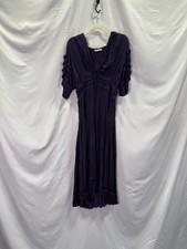 Ulla Johnson Purple Carine Dress Size 10 with Frayed Hem