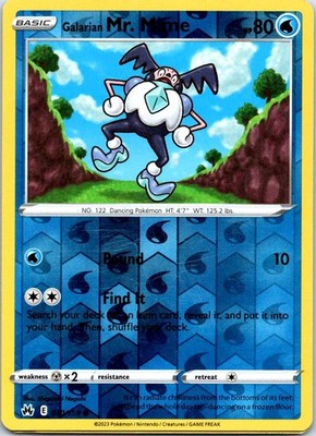 Galarian Mr. Mime Common Crown Zenith 030/159 LP
