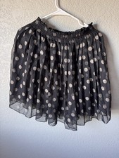 Saks Fifth Avenue One Size Mini Black gold Skirt made In USA EUC Preppy Festival