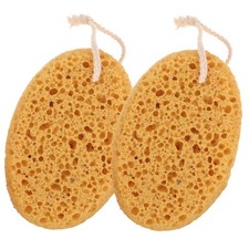 2Pcs Reusable Bath Sponges for Shower Orange Polyurethane Exfoliating