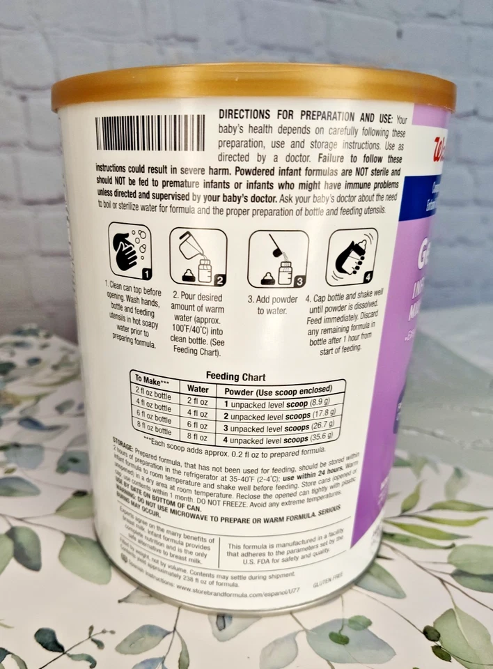 Fórmula en polvo infantil Walgreens Gentle Premium con hierro - mezcla inmune suave 6 Foto 2 de 4