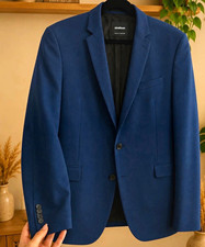 Strellson Herren Blazer Sakko Wolle Blau UK 4...