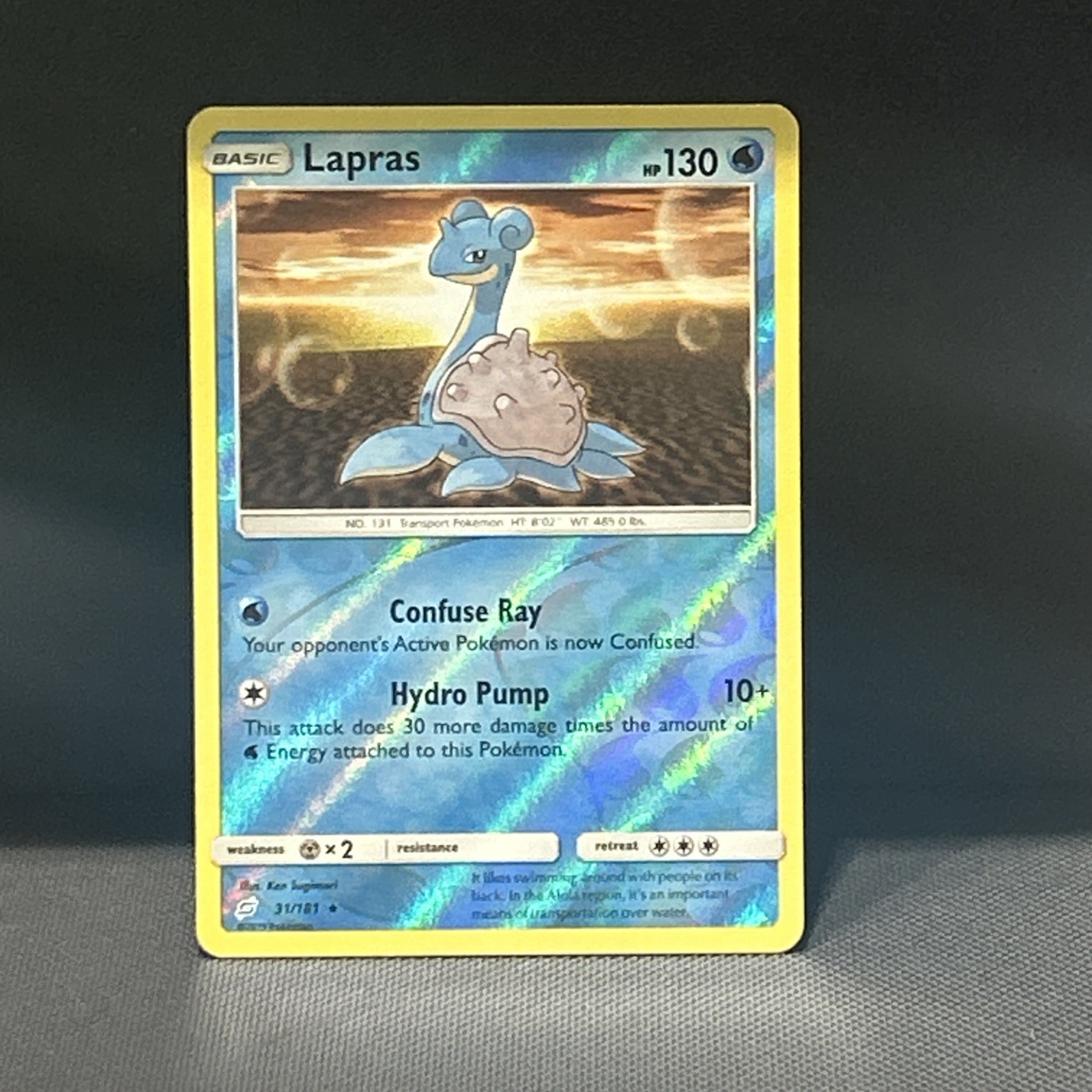 Lapras 31/181 SM Team Up Reverse Holo Pokemon TCG Card NM