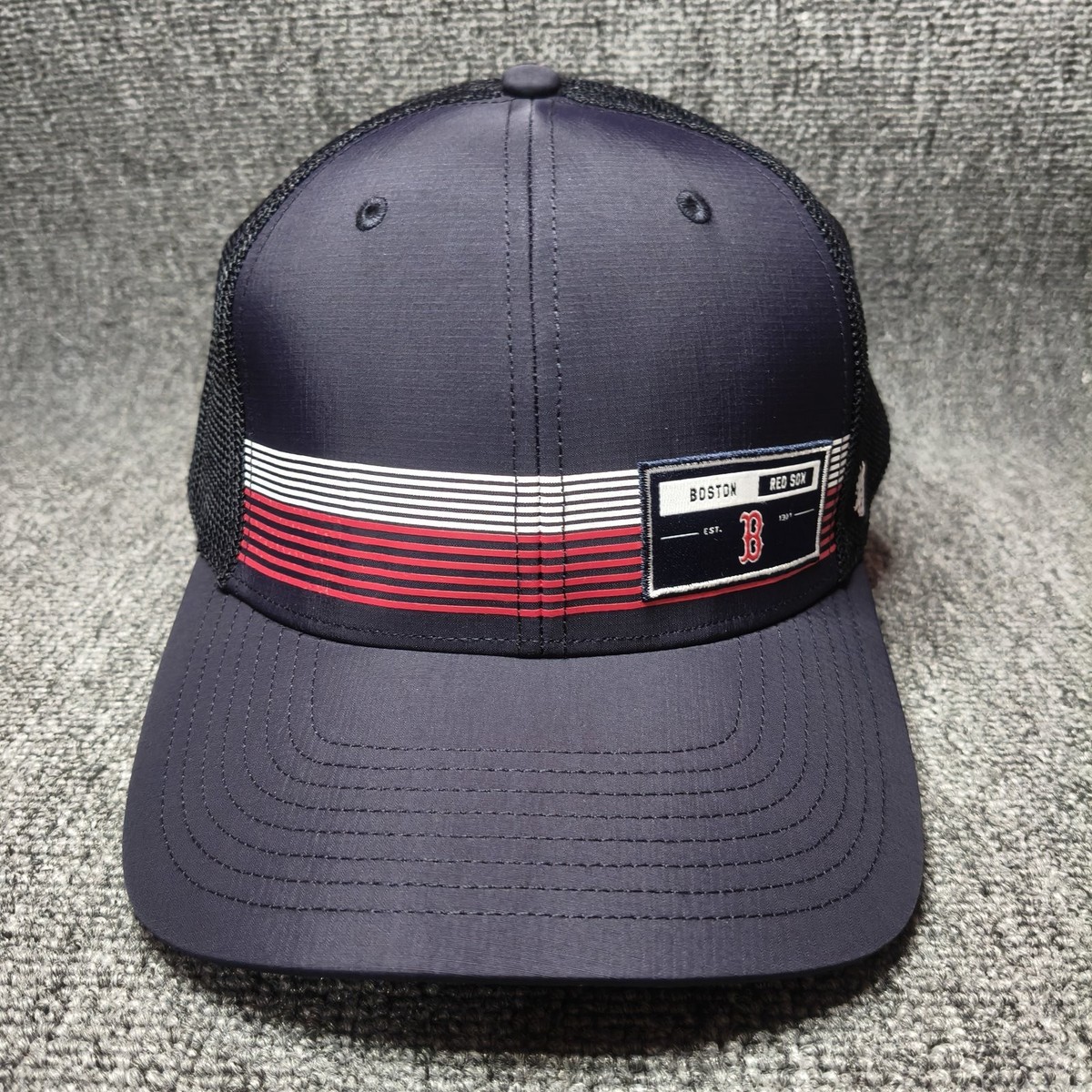 '47 Brand Boston Red Sox MLB Trucker Hat Navy Black Mesh Snapback Curv