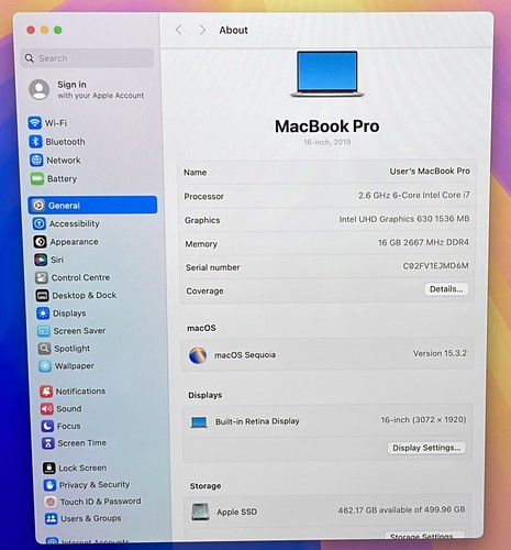 Apple MacBook Pro A2141 2019 16" Core i7-9750H 2,6GHz 512GB/16GB - srebrny - AT06 - Zdjęcie 8 z 12
