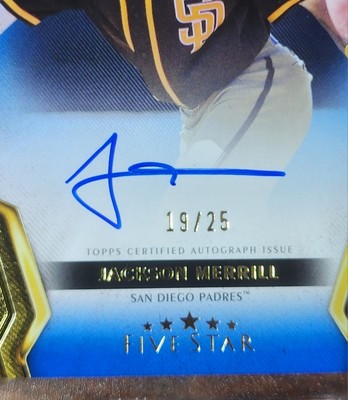 Jackson Merrill 2024 Topps Five Star Blue Rookie ON CARD AUTO #19 