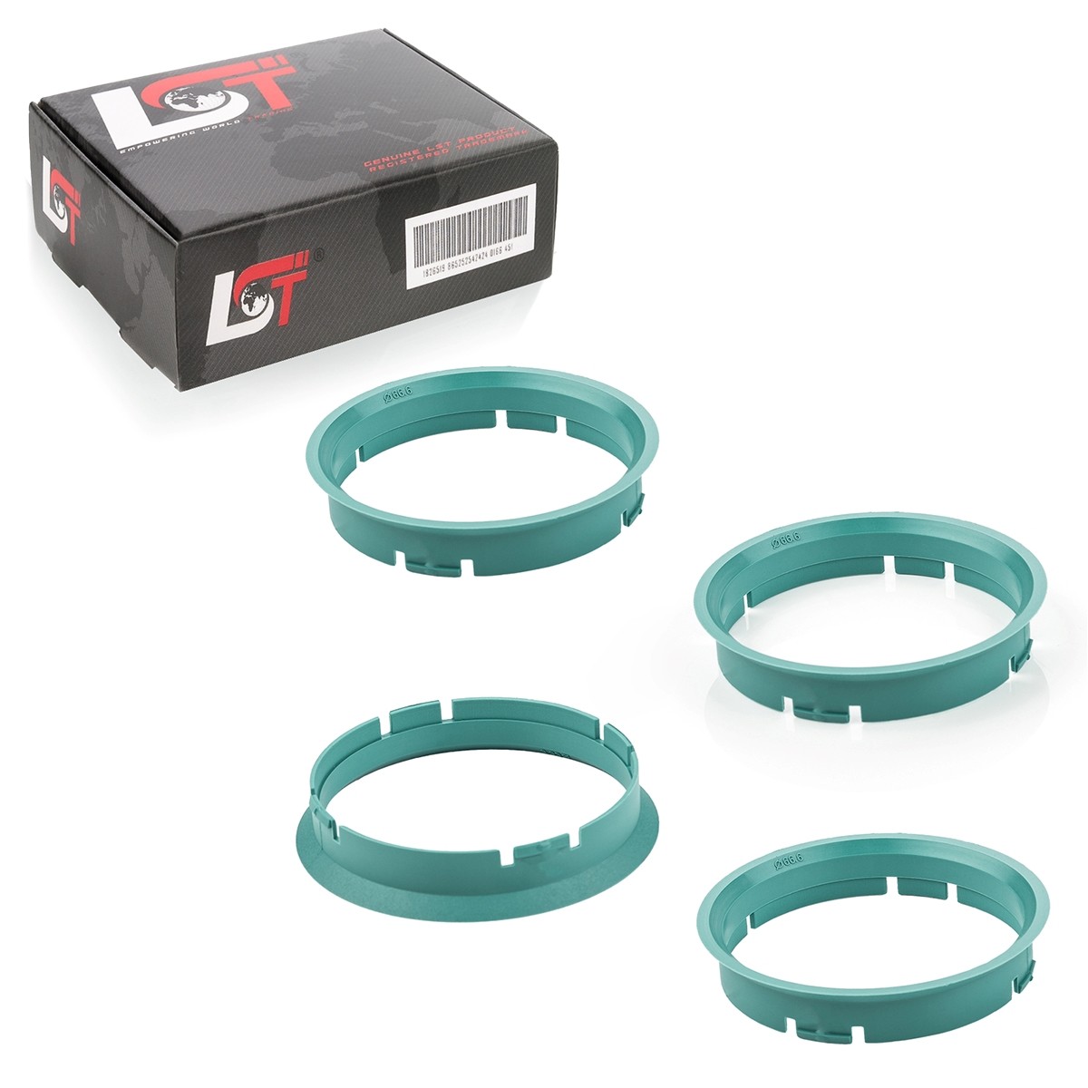 4x Centering Ring Spacer Turquoise Alloy Wheels Ø 70,0 MM - 66,6 for Daihatsu