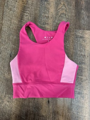 Wilo Women's Sports Cropped Exercise Top Size Small Hot Pink