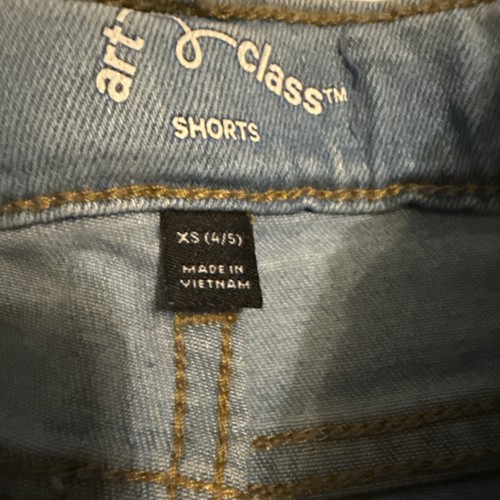 Art Class Girls XS (4-5) Denim Shorts Distressed Blue NWT - Picture 8 of 9