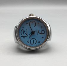 Blue Dial Ring Watch Womens 22mm Silver Tone ...