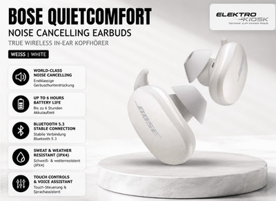 Bose QuietComfort Noise Cancelling Earbuds True Wireless In-Ear Kopfhörer Weiss