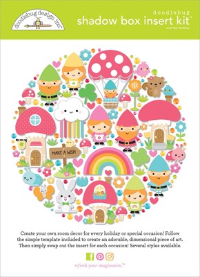 Doodlebug Design Shadow Box Insert Kit-Over The Rainbow DDSB7978