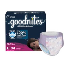 GoodNites Youth Youth Absorbent Underwear Large 68 to 95 lbs. 53361 34 Ct