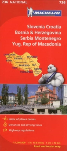 Slovenia, Croatia, Bosnia - Michelin National Map 736 by Michelin