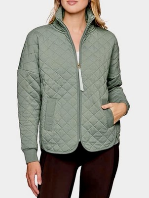NWT Women sAvalanche Green Varsity Jacket With Quilted Design
