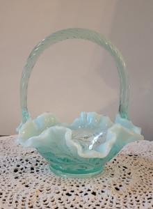 Blue Fenton Glass Baskets | eBay
