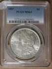 $1 1887 Morgan Silver Dollar PCGS MS63 Philadelphia Mint * AvenueCoin