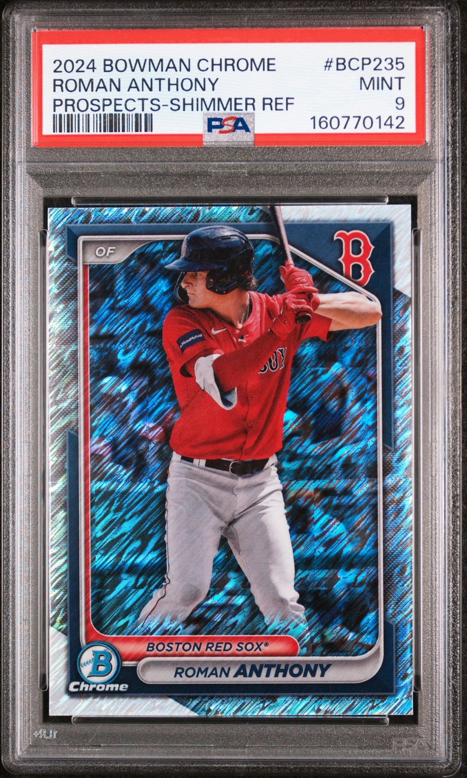 2024 BOWMAN CHROME PROSPECTS SHIMMER REFRACTOR #BCP235 ROMAN ANTHONY PSA 9