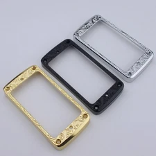 Pickup Mounting Rings Metal Pickups Cover Frame Curved Set For LP Guitar