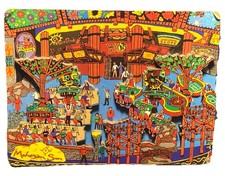 VINTAGE Mohegan Sun Casino Souvenir Fridge Magnet - 3D Wood Design CT 4”x3” Size
