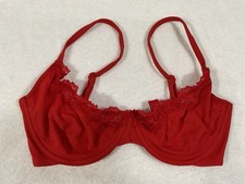 Skims  Fits Everybody Unlined Lace Demi Bra Red/Cayenne Size 32DD