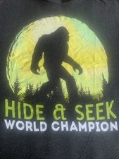 NEW Bigfoot Hide Seek World Champion Sasquatch Graphic T-Shirt Size XL