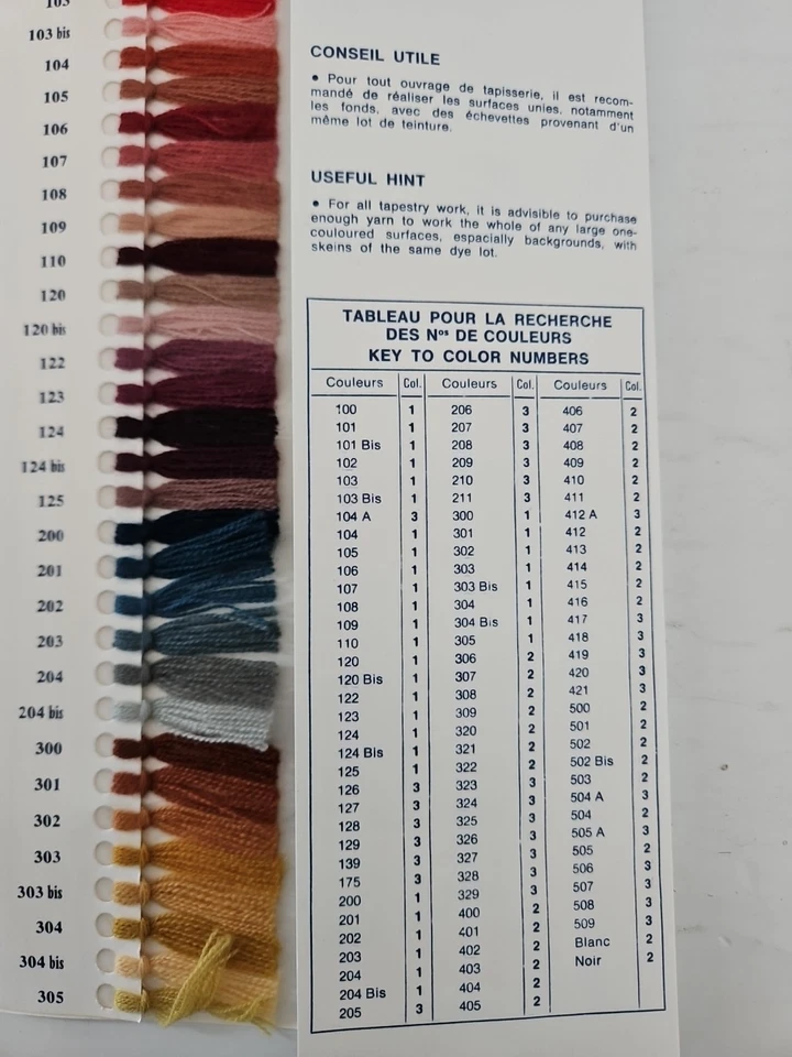 A Broder Medici Wool Needlepoint Thread Color Sample Book W127 1984 Edition VG - Image 3 of 4