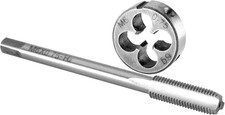 M6 X 0.75 Tap and Die Set, M6 X 0.75 Machine Thread Tap and round Die Right Hand